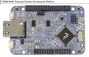 Figure 2: This single-board development platform from Freescale includes an ARM Cortex-M4 processor with a set of on-chip peripherals and interfaces that allow connection of further peripherals. Supplied with a configurable Unison RTOS package, it is ready for the developer to set up for his target system's needs and begin almost immediately developing a specific application.