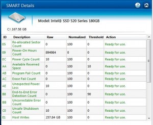 Here are the SMART details.