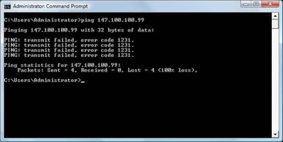 linux ping transmit failure