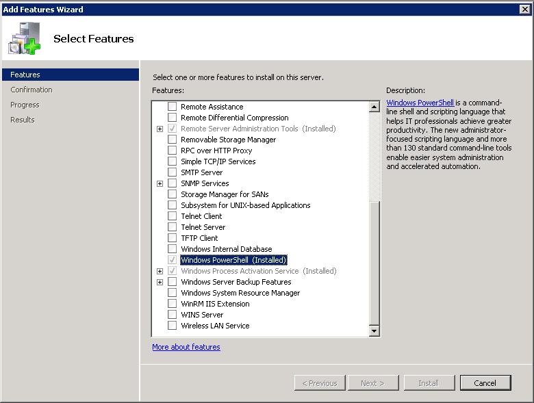 window powershell download for window server 2008