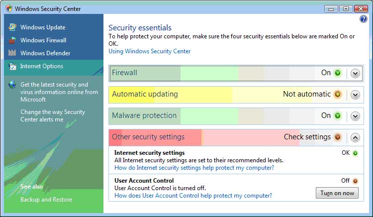User Account Protection Vista