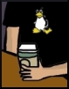 geek holding coffee