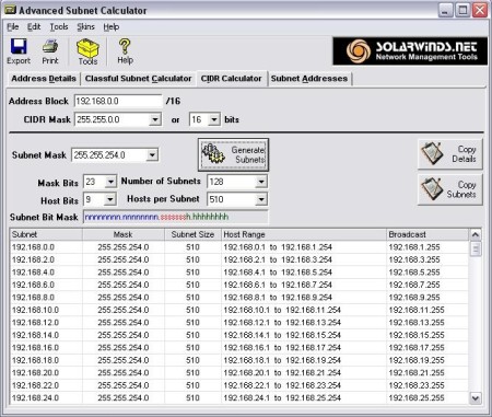 subnet mask calculator