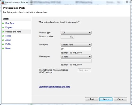 Protocols and ports in Microsoft Firewall