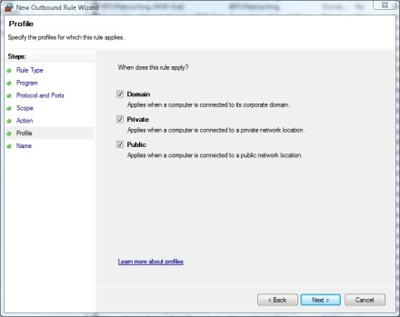 Apply rules with Microsoft Firewall