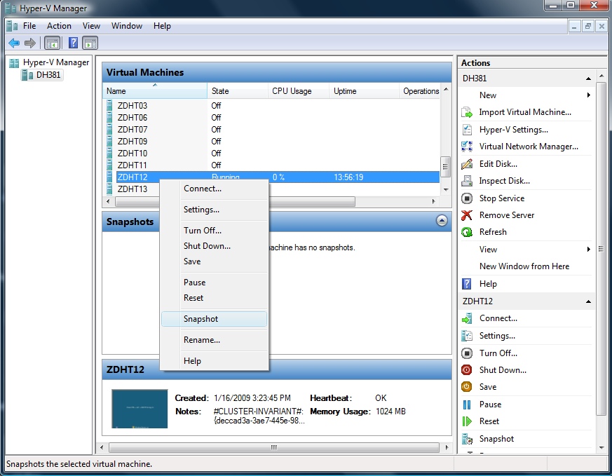 How Hyper V Snapshots Work