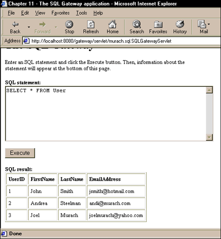 How to write sql queries in html