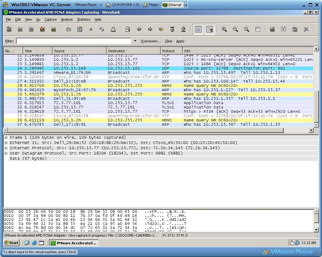 Wireshark Screenshot