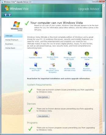 Vista Upgrade Advisor Could Not Contact The Web