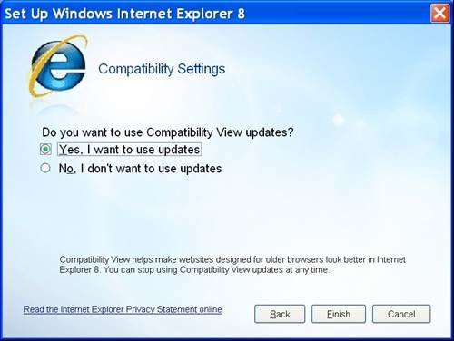 Microsoft Compatibility Patch To Internet Explorer