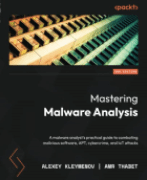 'Mastering Malware Analysis' book cover
