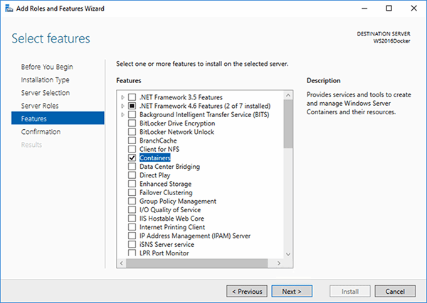 Windows Server 2016 adds Containers feature