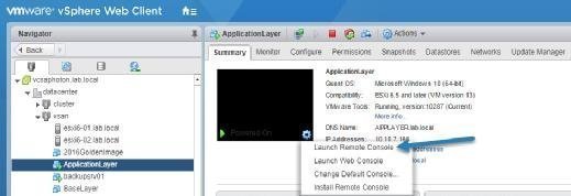 vmware workstation 14 player vsphere console