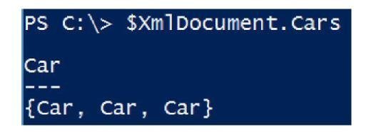 图3. 将父级元素的名字添加到变量中来展现XML文档中的汽车数量
