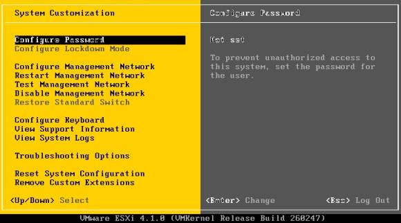 Installing and configuring VMware ESXi