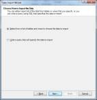 Figure 3. Determining how to import data in the Table Import Wizard