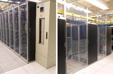 Internet giant eBay contains its hot and cold aisles in its data center.