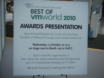 User awards sign
