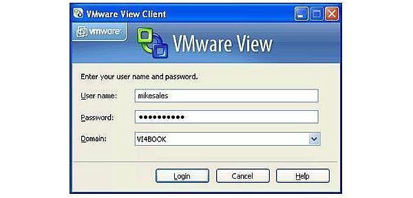 VMware View login