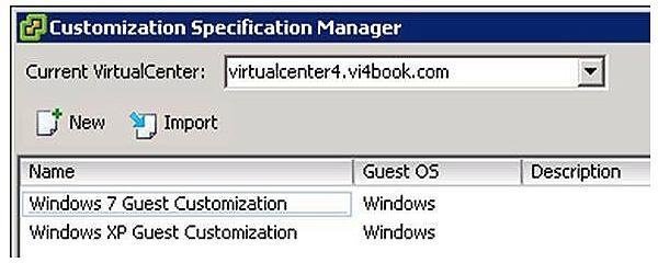 Customization Specification Manager