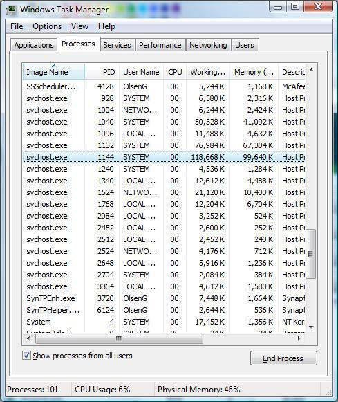 How To Use Less Physical Memory Vista