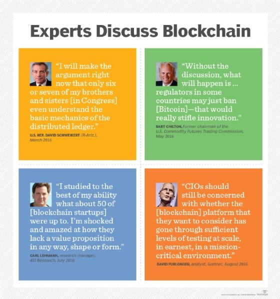 Blockchain quotes from SearchCIO by Linda Koury