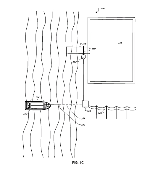 Patent image of Google's plans for floating data centers