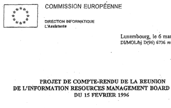 Draft minutes of Meeting Of Information Resources Management Board on Microsoft Licences - 15 FEB 1996 - splash.png