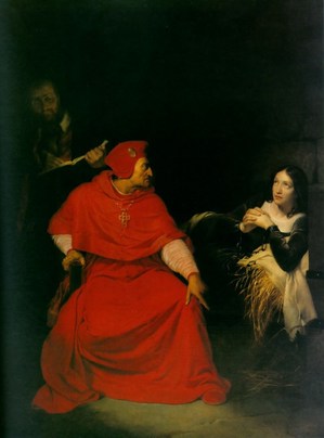 Joan of Arc interrogated in prison cell by Cardinal of Winchester - by Hip.jpg