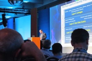 Investigative reporter Brian Krebs speaks at the Gartner Symposium ITxpo in Orlando, Fla., on Sunday.