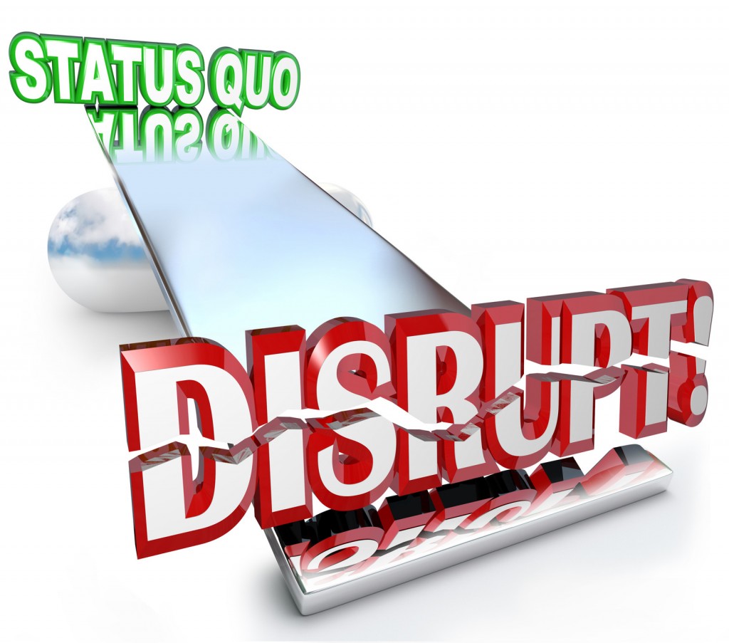 Disruption and status quo on a see-saw.