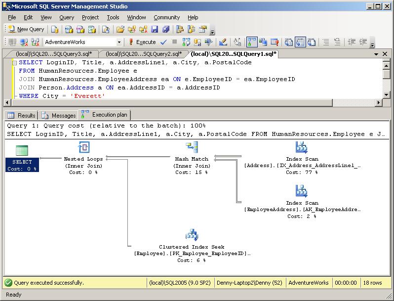 План выполнения sql