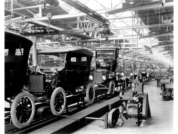 Model t ford touring car assembly line #4