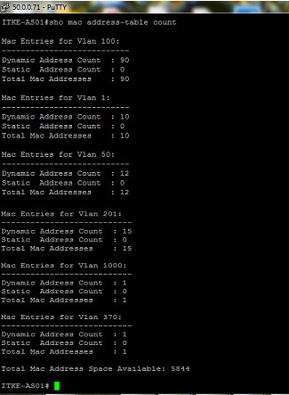 esxi show mac address table