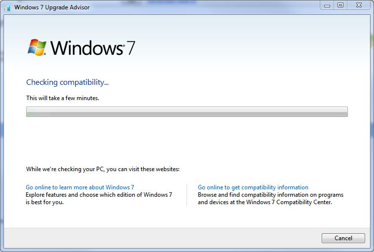 Upon startup, the app goes out and checks hardware and software compatibility