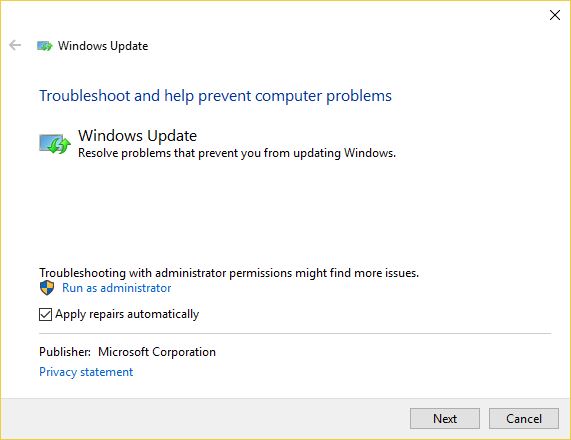 Windows Update Troubleshooter Win10 Windows Enterprise Desktop