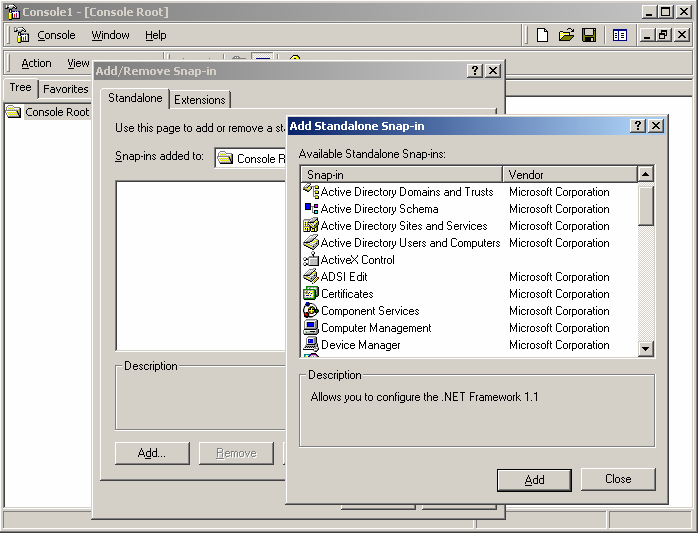 Security functions of common Active Directory tools