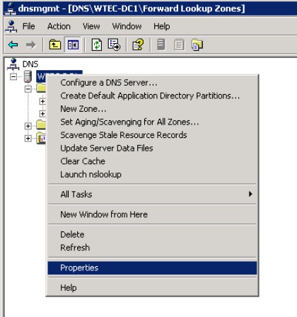 Configuring Dns Server Properties