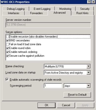 Configuring Dns Server Properties