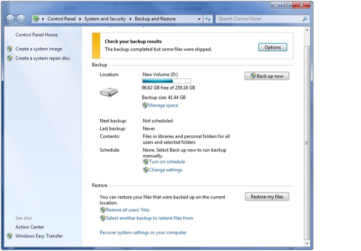 create system recovery disk windows 7 lenovo