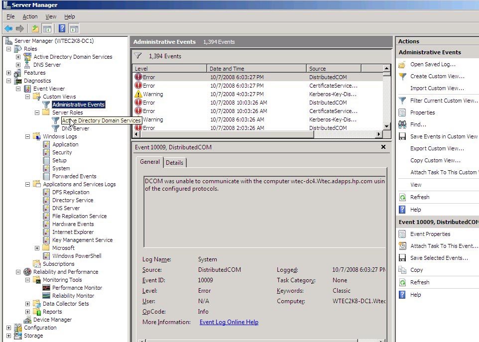 Не запускается server manager windows server 2008