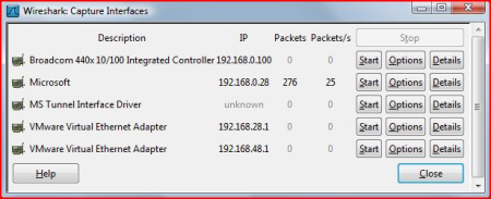 start up wireshark packet sniffer on mac