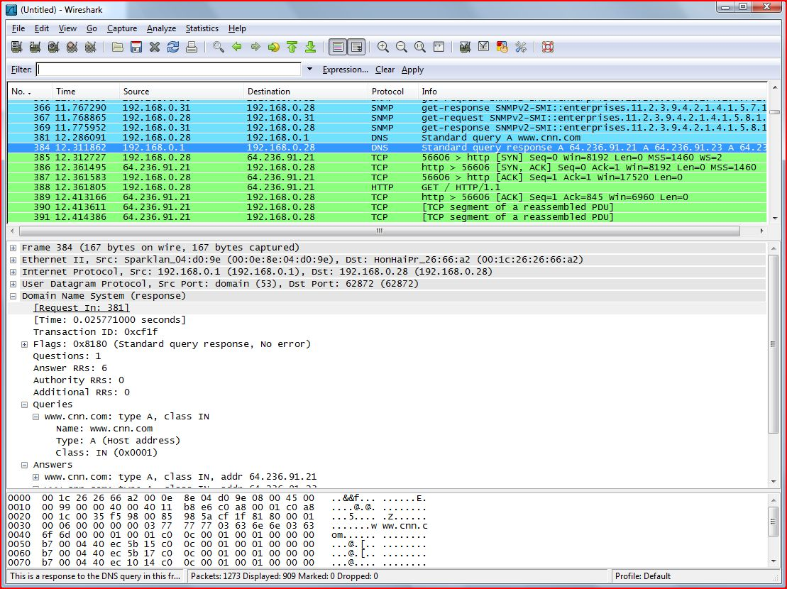 wireshark network monitoring