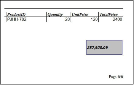 report database window