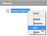 edit report layout