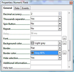 Numeric field properties formatting