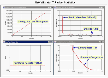 NetCalibrator Packet Statistics