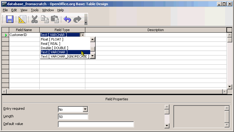 open office database examples