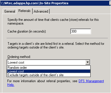 distributed file system target prioritization