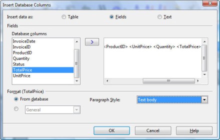 database connected fields